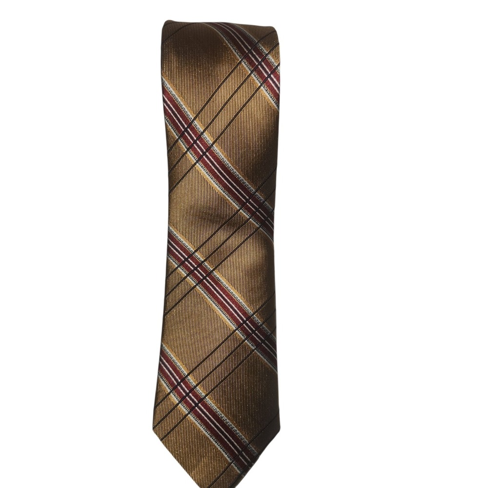 Rooster Tie Men's‎ Neckwear Gold Lattice Pattern